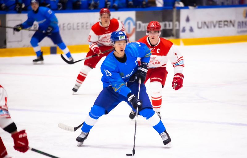 Kaiyrzhan helped Kazakhstan's Junior Team beat Denmark