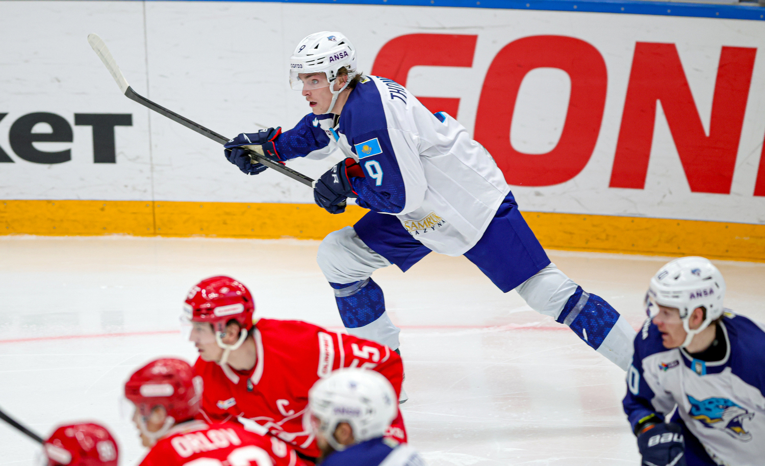 Tyce Thompson played his 50th KHL game