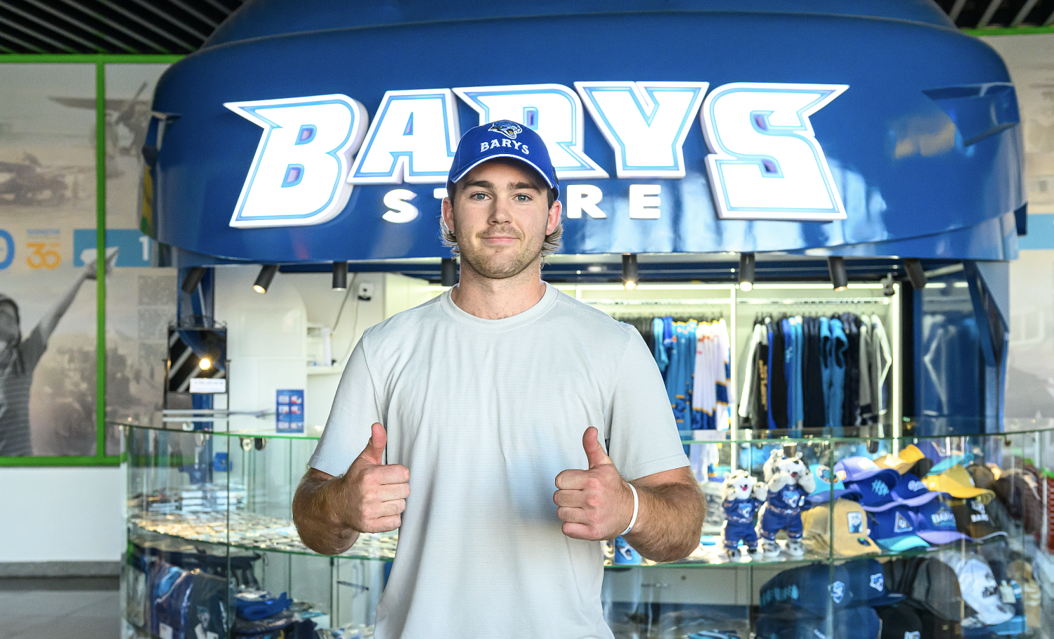 Riley Walsh has arrived at the team's location