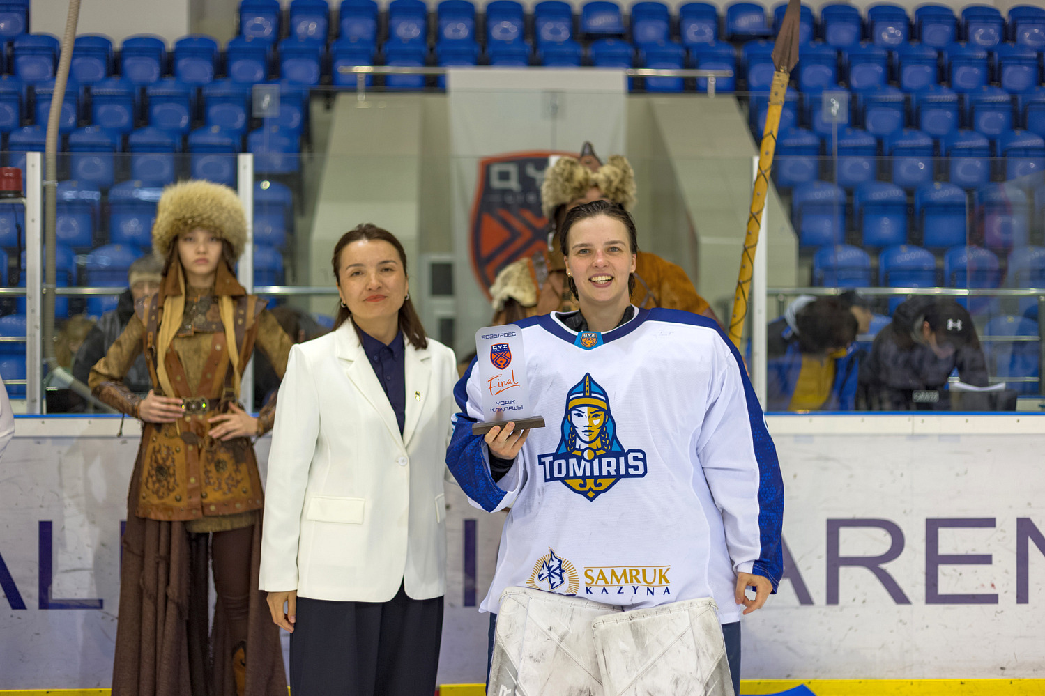 Arina Shchyokolova Named Best Goalie in the Qyzdar Ligasy