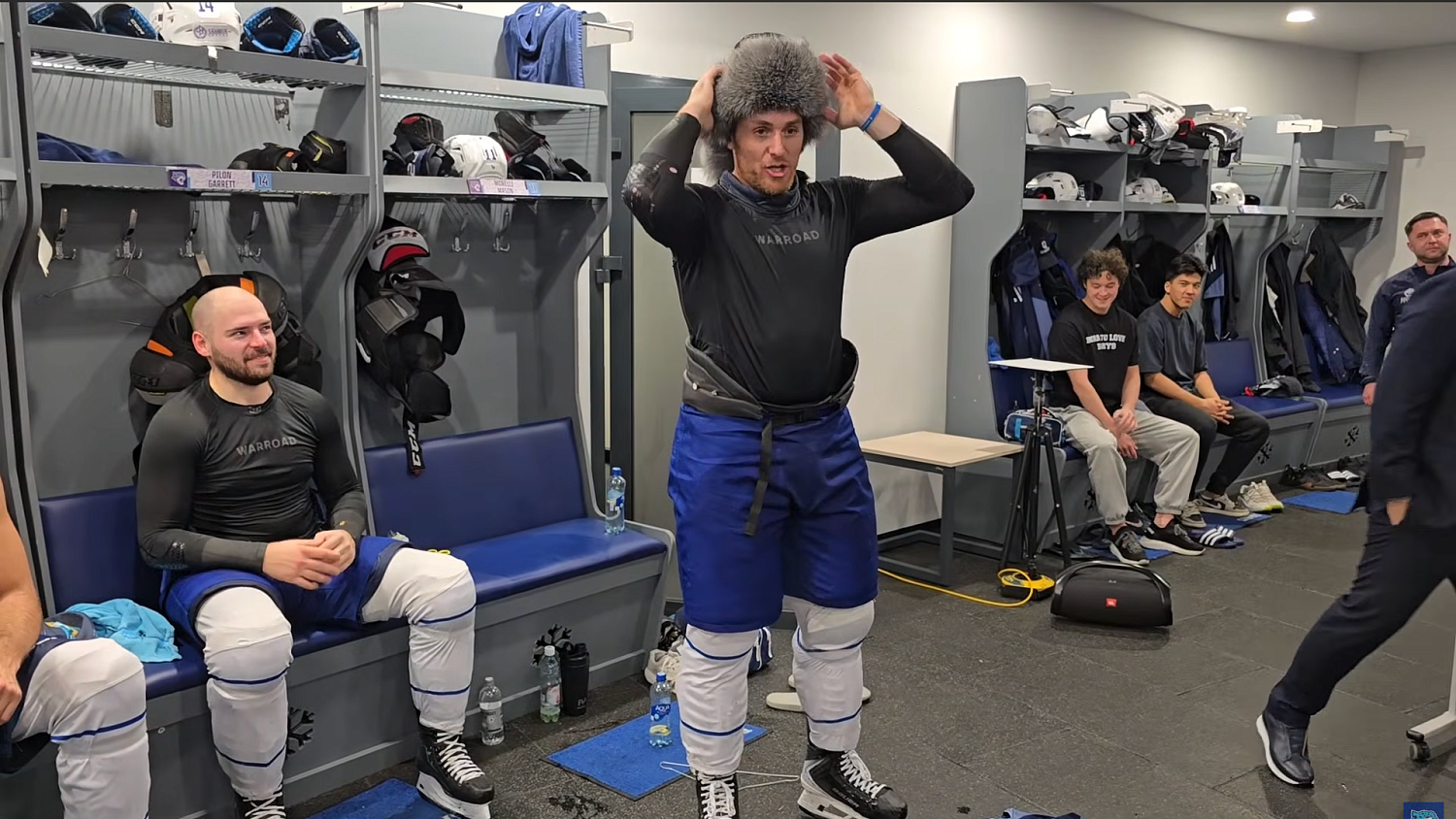 Sibir - Barys winner locker room